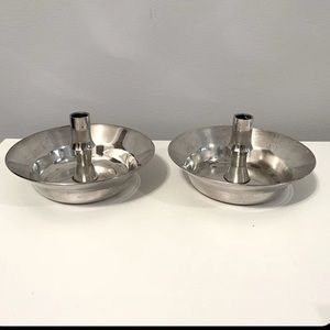 Pair of 2 Vintage MCM Dansk Designs Quistgaard Candlesticks Candleholders